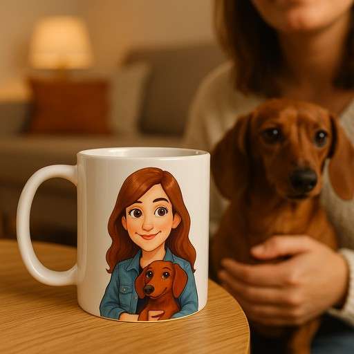 Personalised Mug Cartoon South Africa  Custom Portrait Gift