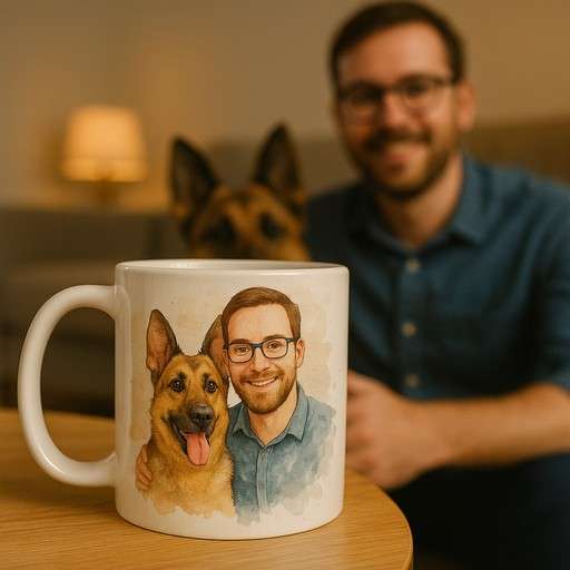 Personalised Mug Cartoon South Africa  Custom Portrait Gift