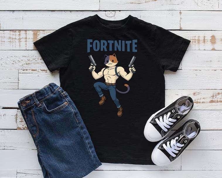 Meowscles Muscle Cat Fortnite T-Shirt