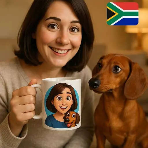 Personalised Mug Cartoon South Africa  Custom Portrait Gift