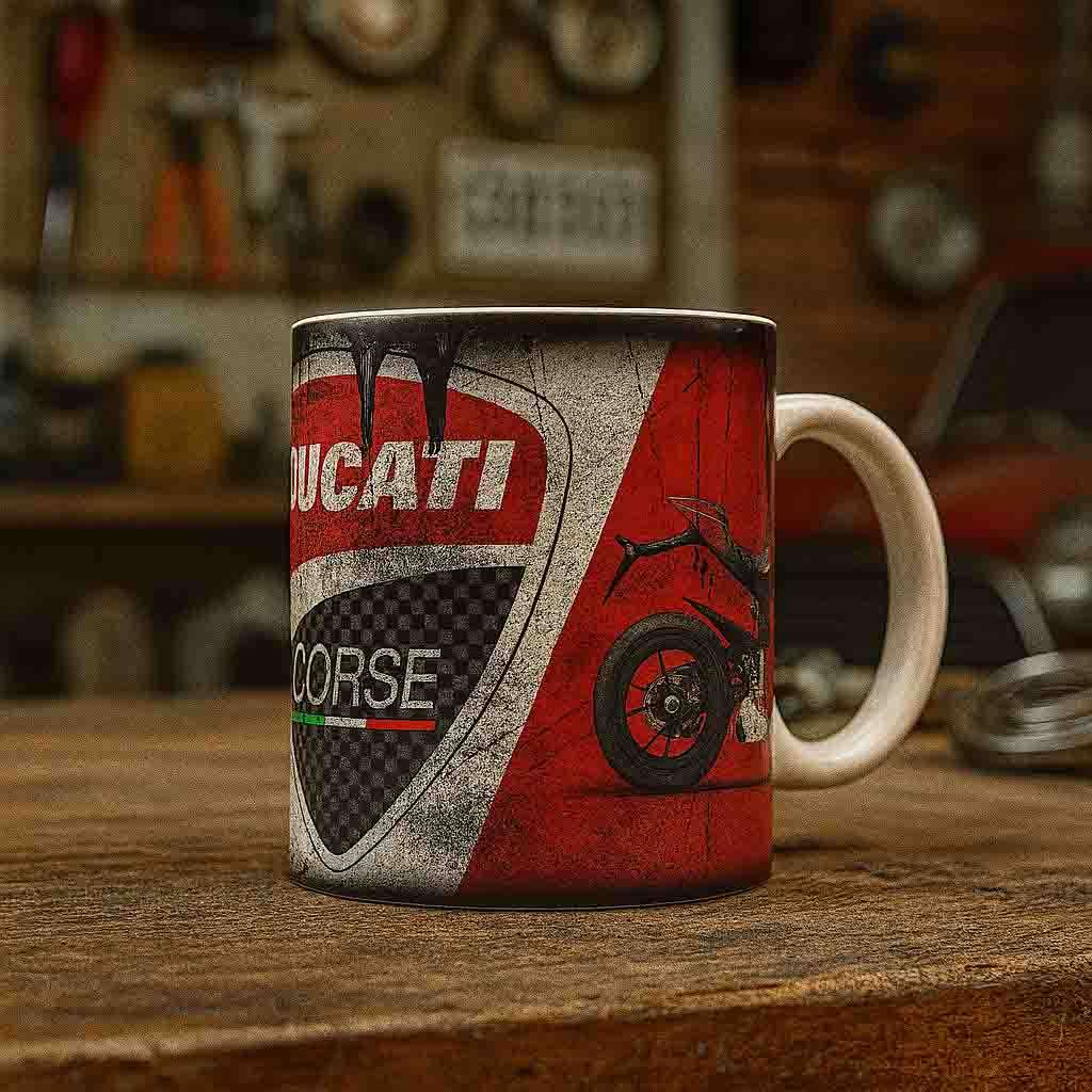 Ducati dirty oil coffee mug