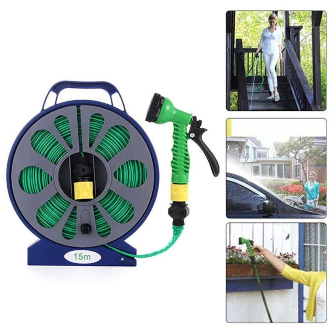 Retractable Flat Garden Hose - 50 Ft
