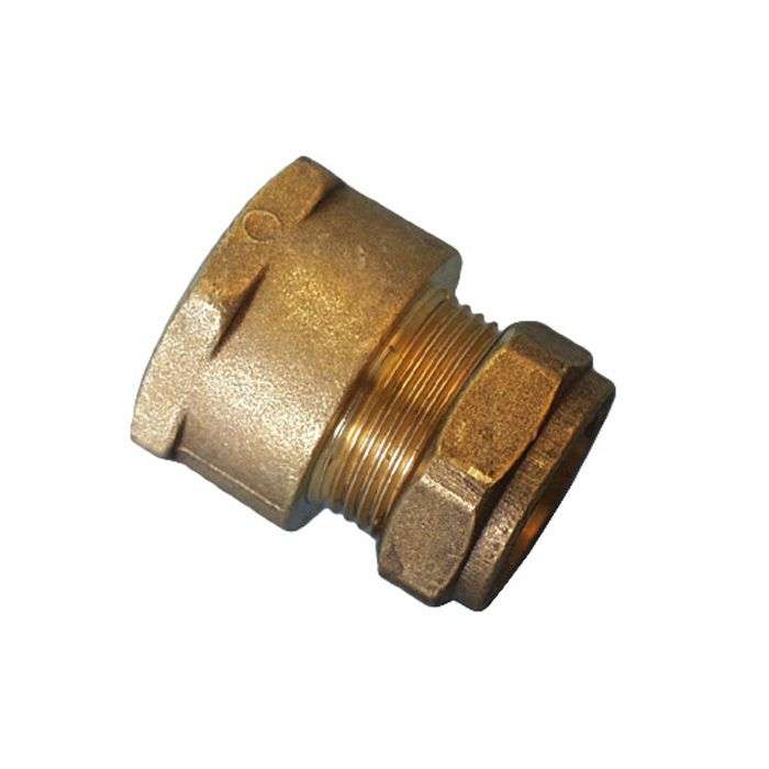 BULK PACK 10 X COMPRESSION BRASS COUPLER CXFI 22MM 3/4INCH SABS