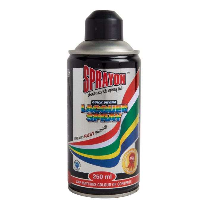 SPRAYON STD SPRAY PAINT SATIN BLACK 250ML
