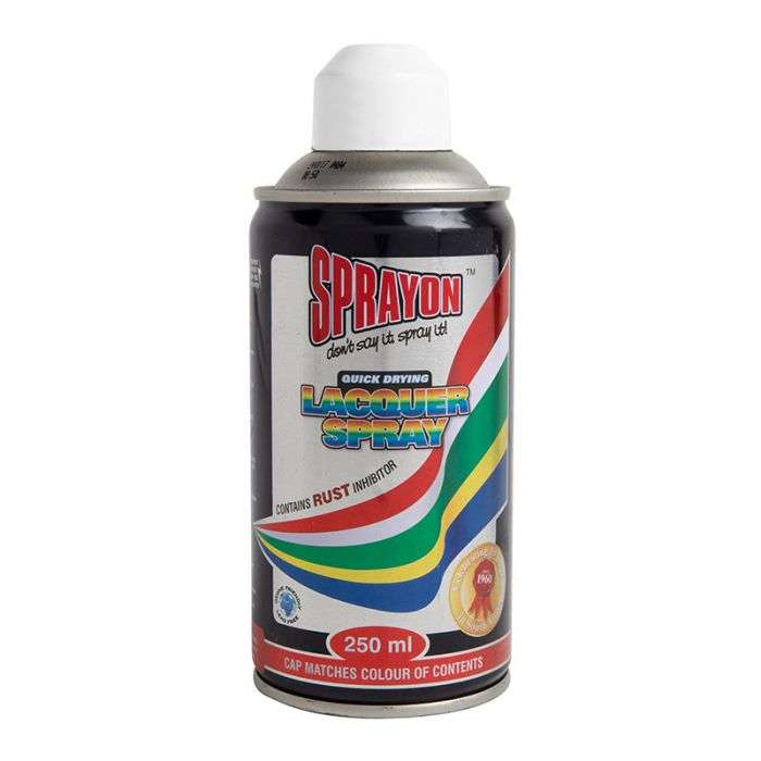 SPRAYON STD SPRAY PAINT SATIN WHITE 250ML