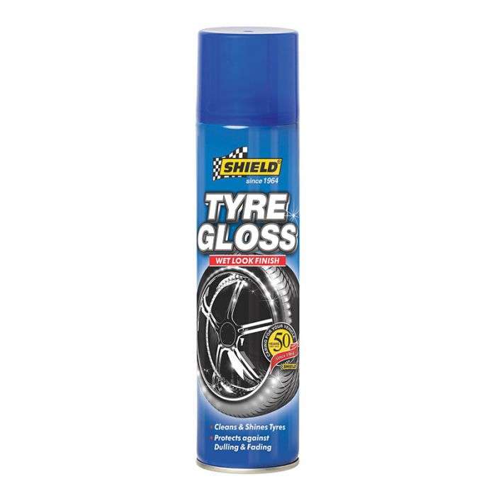 SHIELD TYRE GLOSS AEROSOL TYRE CLEANER 400ML