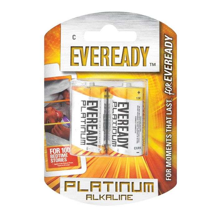 BULK PACK 20 X EVEREADY PLATINUM ALKALINE BATTERY LR14 C 2 PACK
