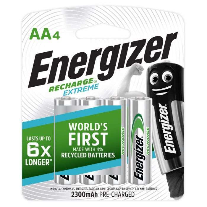 Bulk Pack 2 x ENERGIZER BATTERY RECHARGE EXTREME AA 4 PK 2300MAH