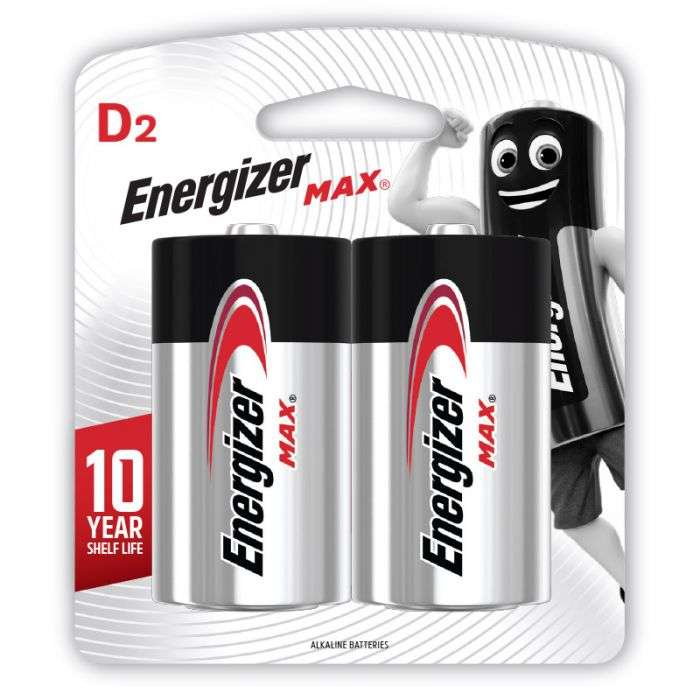 ENERGIZER MAX D - 2 PACK