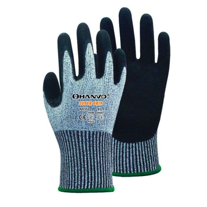 HANVO GLOVE SUPER GRIP CUT LEVEL 5 NITRIL
