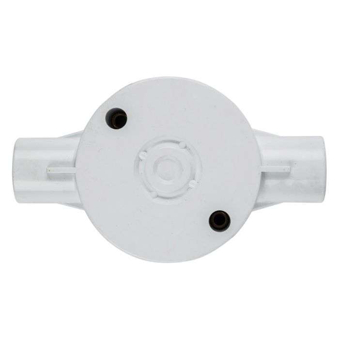 CONDUIT BOX 2-WAY THROUGH SABS 20MM