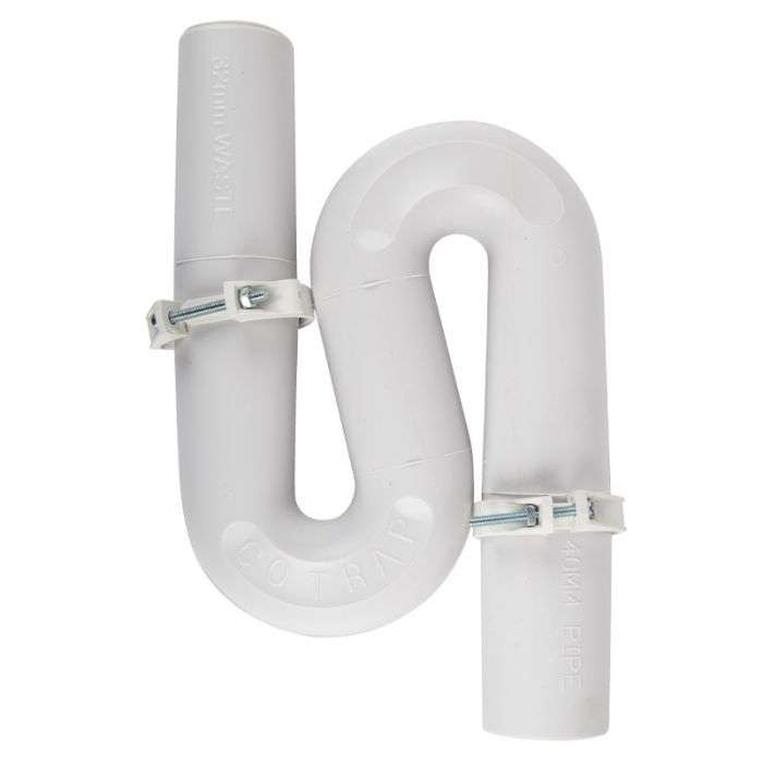 TRAP WHITE S 32X32MM (40MM PVC OUT)
