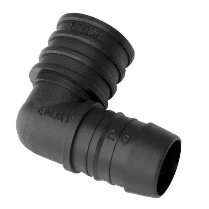 EMJAY ELBOW FEMALE 32MMX1-1/4 INCH BLACK