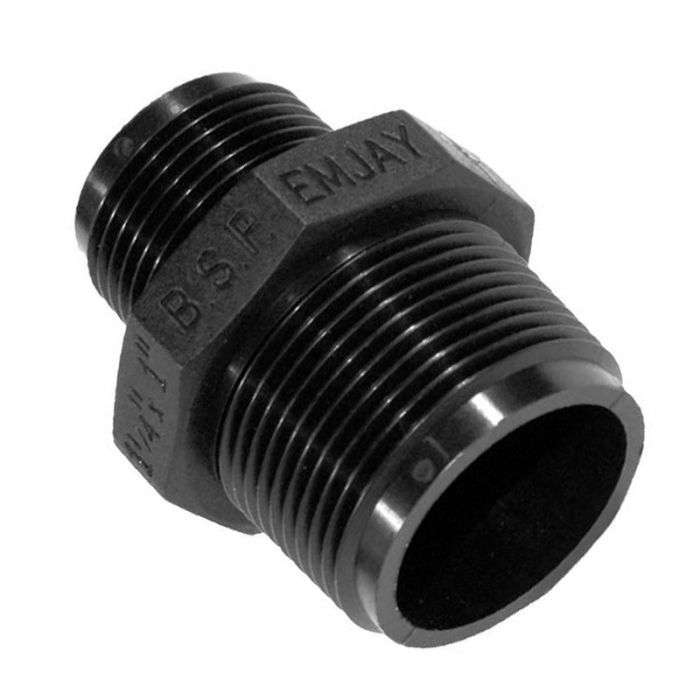 NYLON NIPPLE EMJAY BLACK 1-1/2 X 1-1/4(40X32MM)