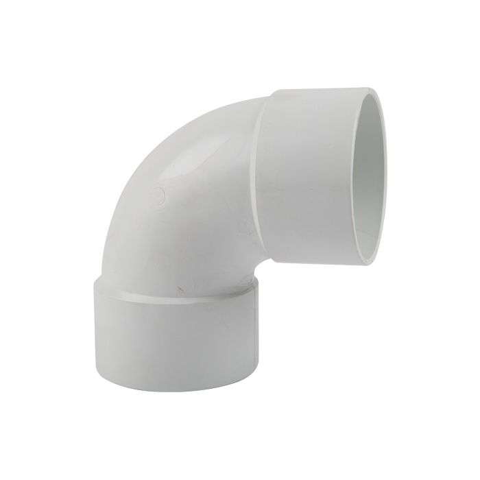 PVC GUTTER ROUND DOWNPIPE BEND 90DEG