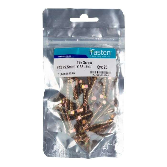 IFASTEN TEK SCREW NO12 5.5MMX38MM 25 PP