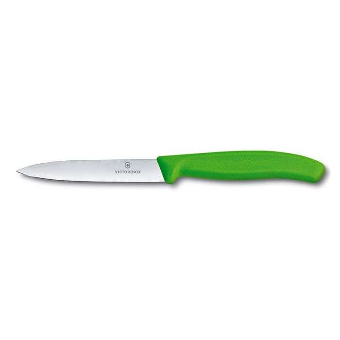 VICTORINOX PARING KNIFE PLAIN 10CM GREEN