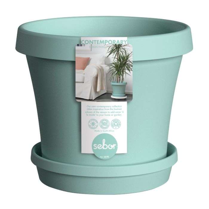 Bulk Pack 2 x Sebor Super Pot & Saucer Set 30cm Teal