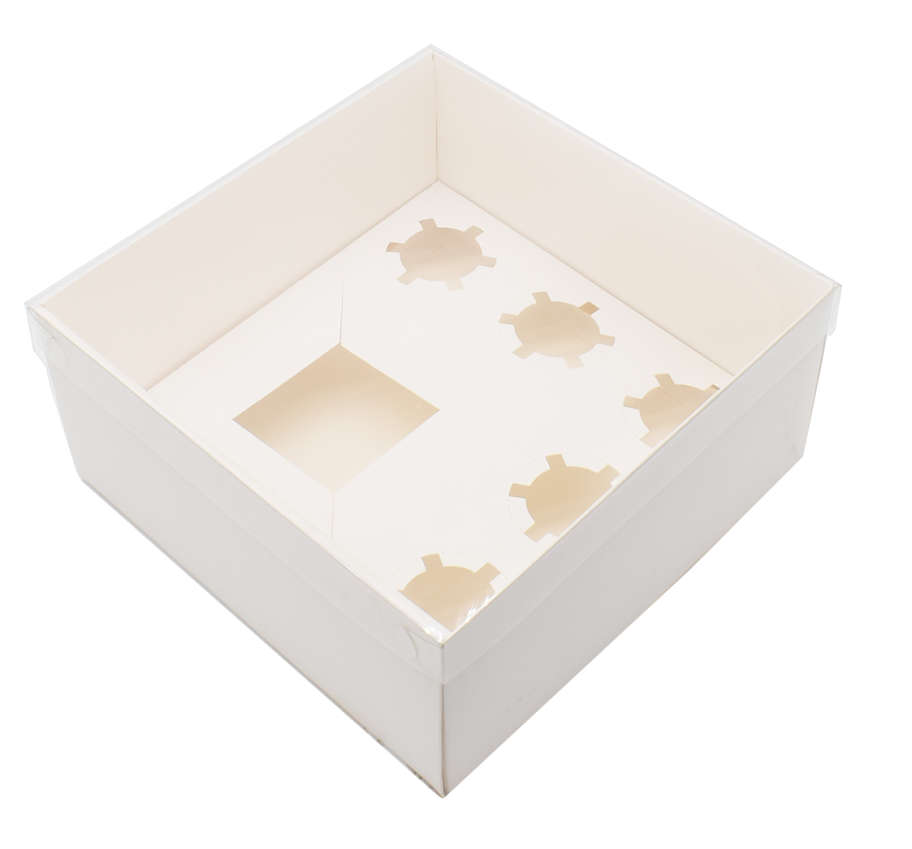 Cupcake Dessert Wrapper Box with Clear Window - 5 Pack