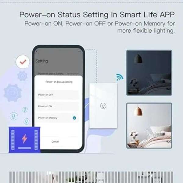 Smart Home Lighting Switch - Tuya App Controlled - 1 button