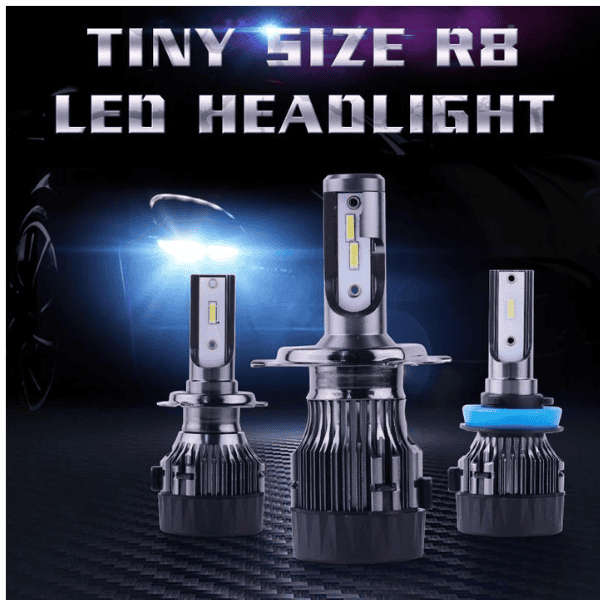 R8 LED Headlight Bulb H1 - Set of 2