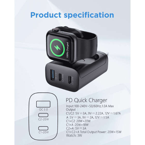 2-in-1 Multifunction Wall Charger