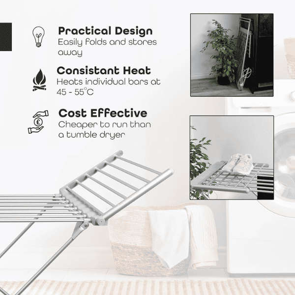 Electric Foldable Clothes Air Drying Rack