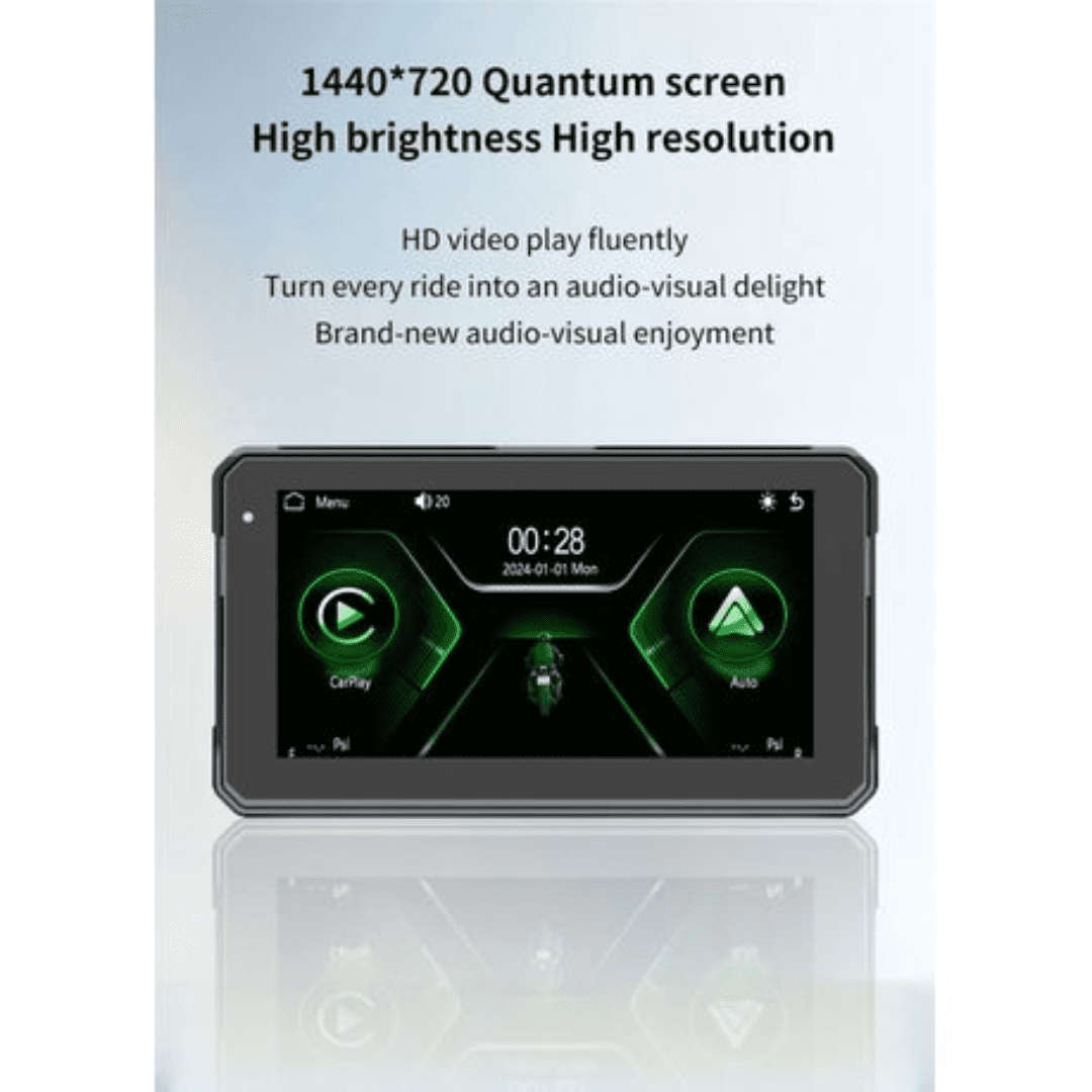 Motorcycle DVR 6.25 Display  Wireless CarPlay, Android Auto, GPS