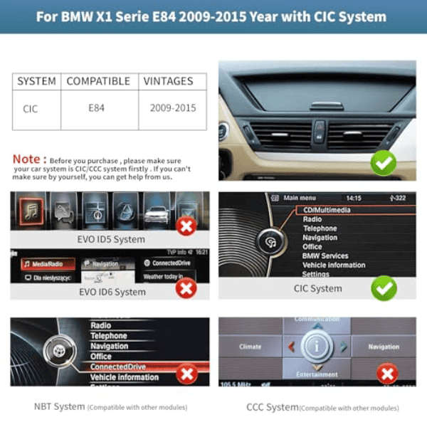 BMW X1 E84  Android Nav Touch Screen with Carplay/Android Auto