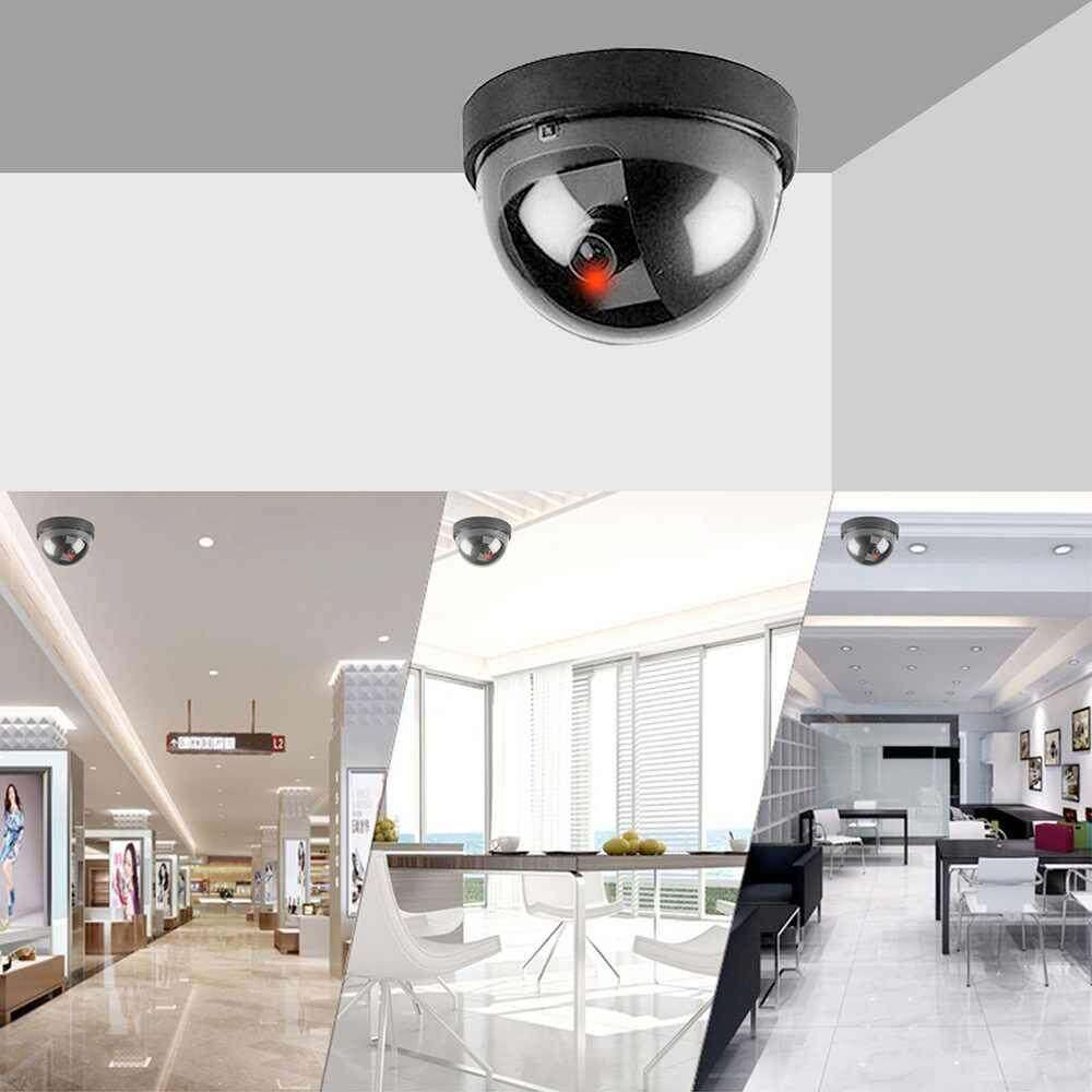 Dummy Dome Camera With Flashing Red LED Light | Scare Away Intruders