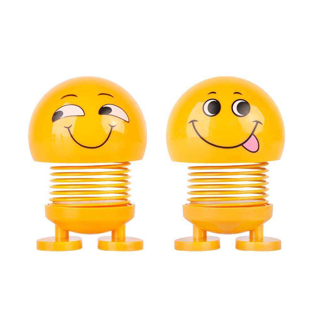 Emoji Spring Shaking Head Car Ornament Figure Dashboard Decoration Indoor Bounce Toy Doll Accessorie