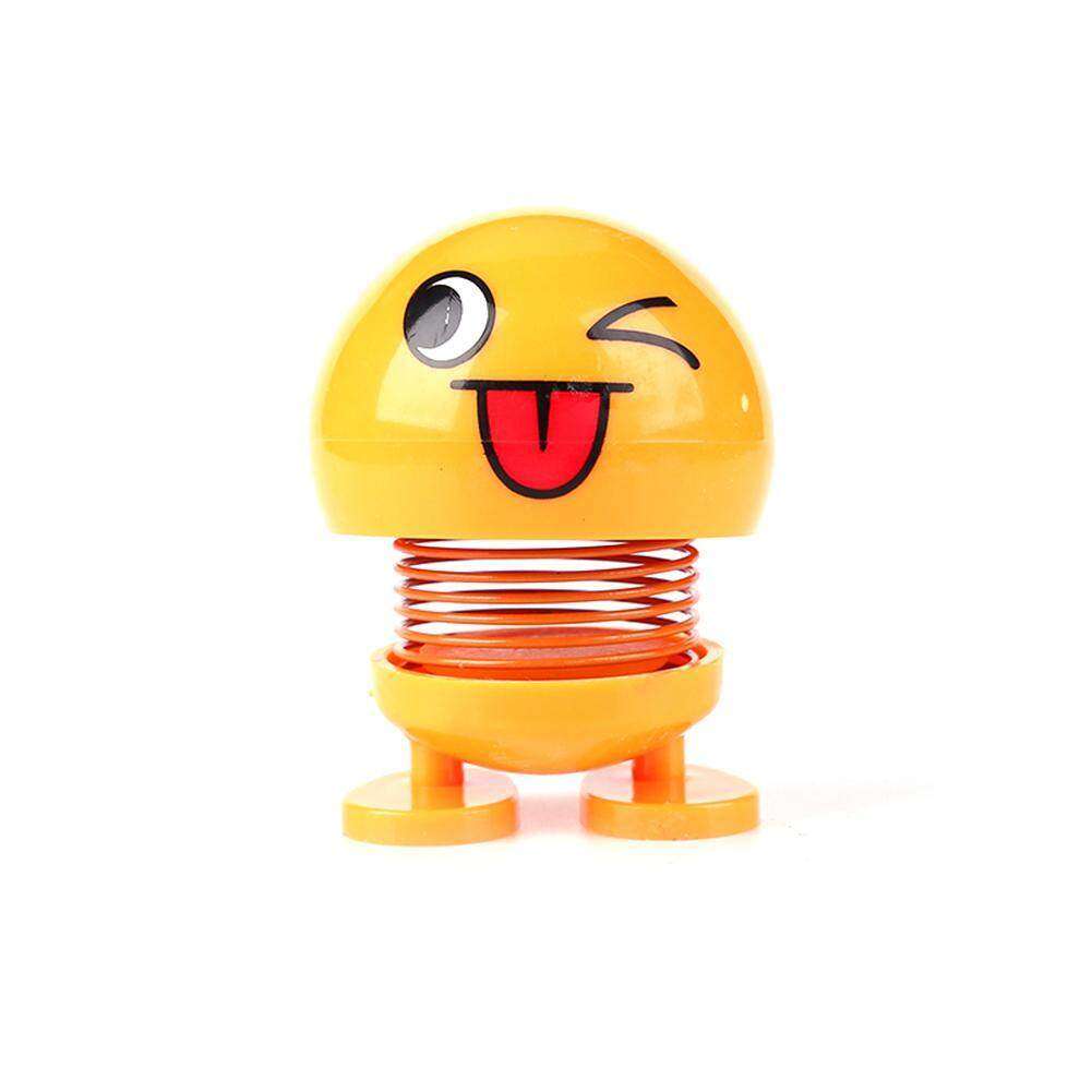 Emoji Spring Shaking Head Car Ornament Figure Dashboard Decoration Indoor Bounce Toy Doll Accessorie