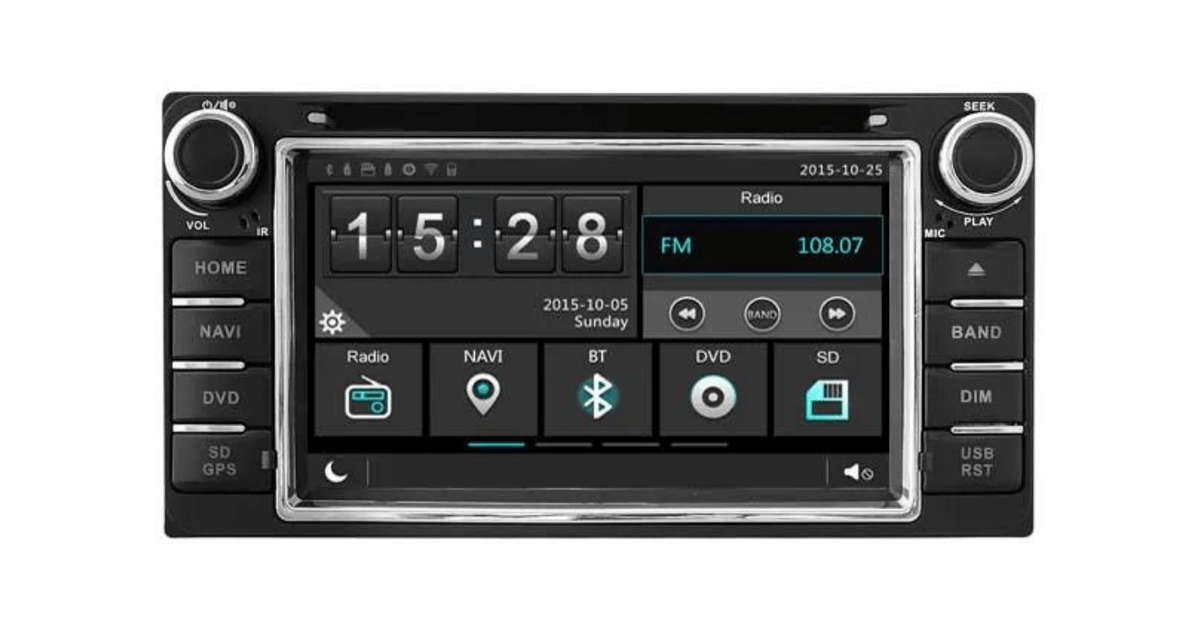 Toyota Hilux Fortuner GPS Black Face Radio