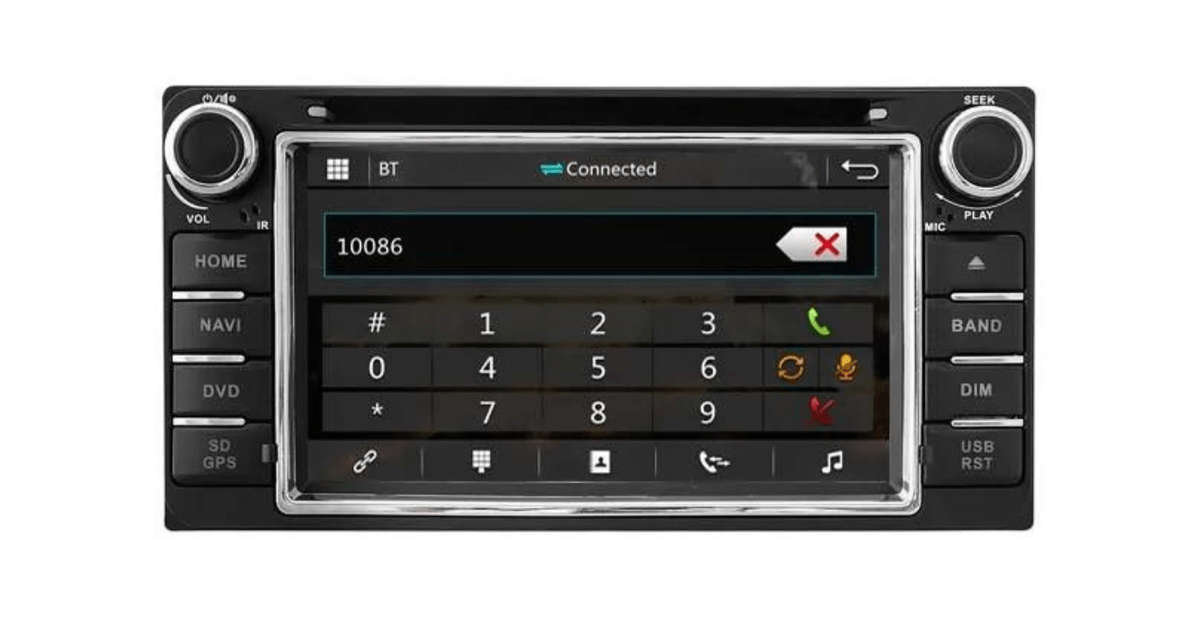 Toyota Hilux Fortuner GPS Black Face Radio