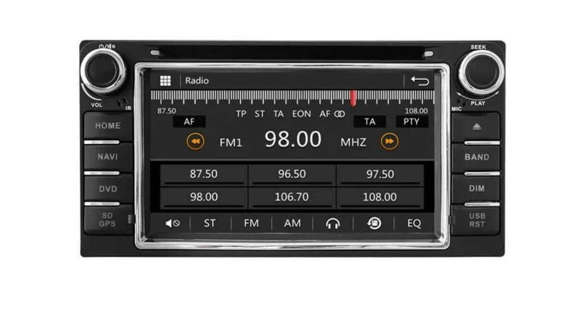 Toyota Hilux Fortuner GPS Black Face Radio