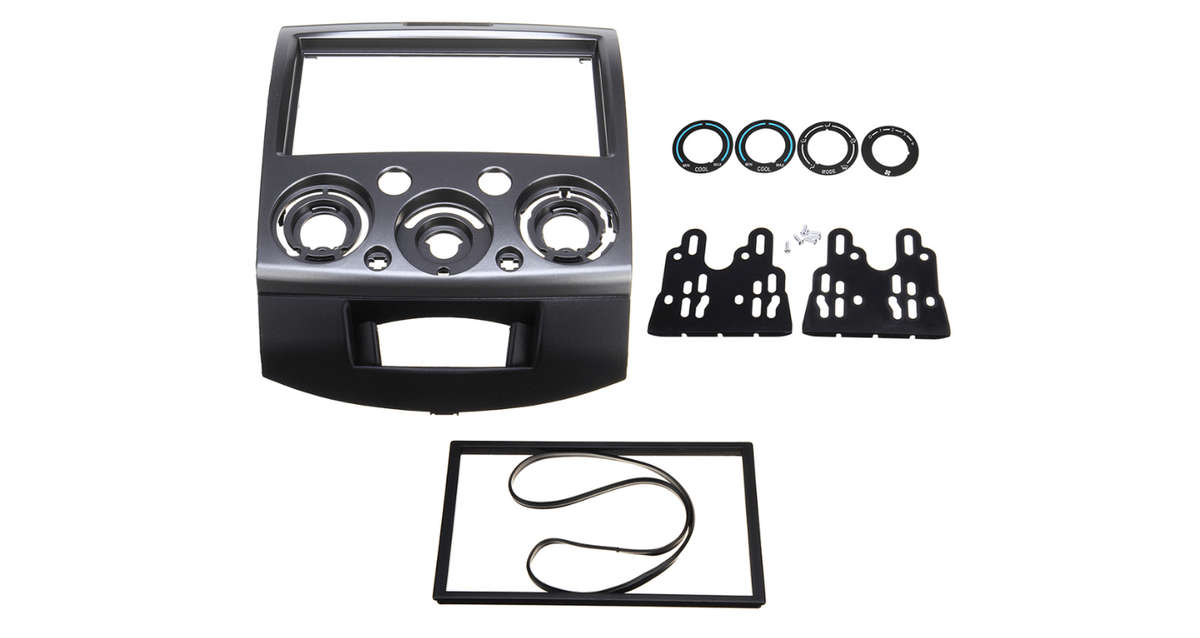 Mazda BT50 2Din Silver Trimplate