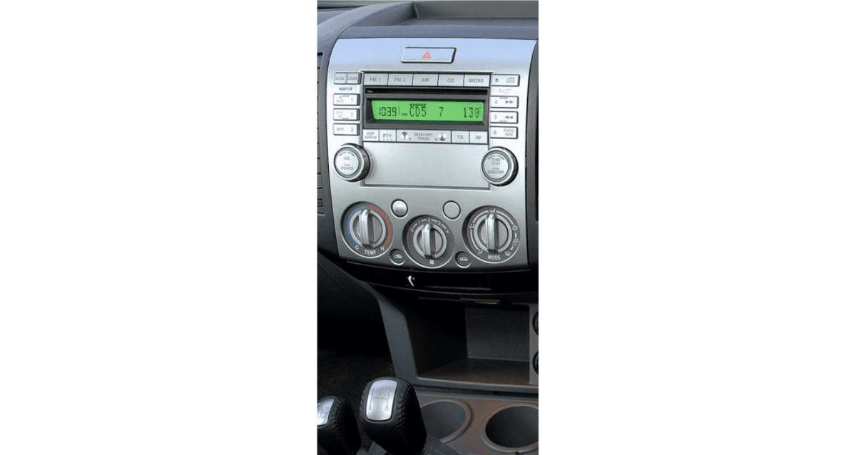 Mazda BT50 2Din Silver Trimplate
