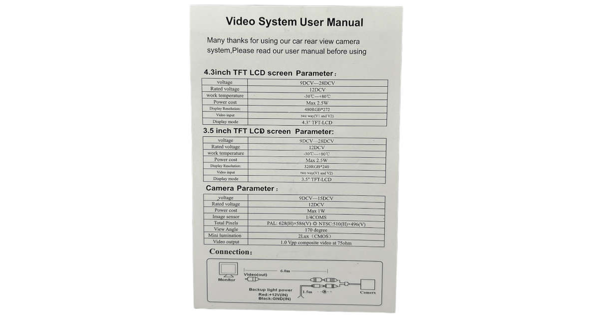 Blackspider MFN603PZ Rear View Mirror with Camera
