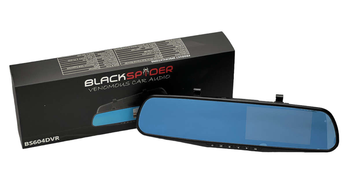 Blackspider BS604DVR Rearview Mirror With Dvr And Rear Camera
