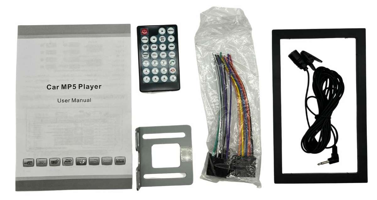 Blackspider BSDD1310SB 2Din Short Base Bluetooth USB Ext Mic Media Player