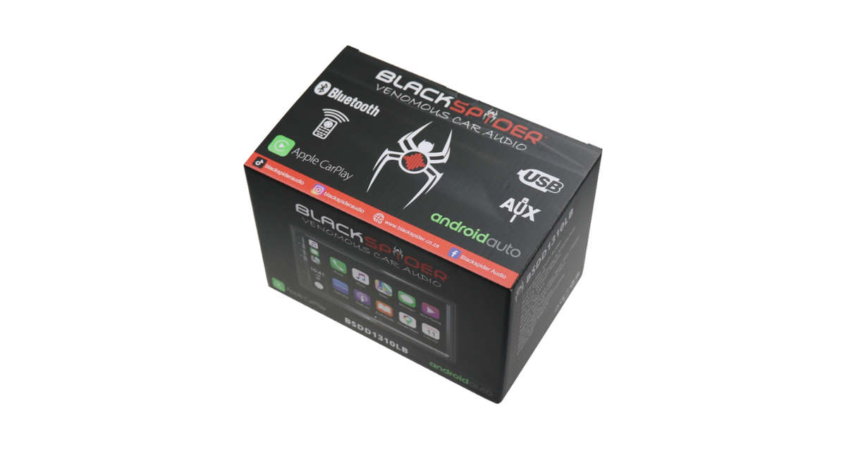 Blackspider Bsdd1310lb 2Din Bluetooth Wired Apple Carplay Android Auto Radio