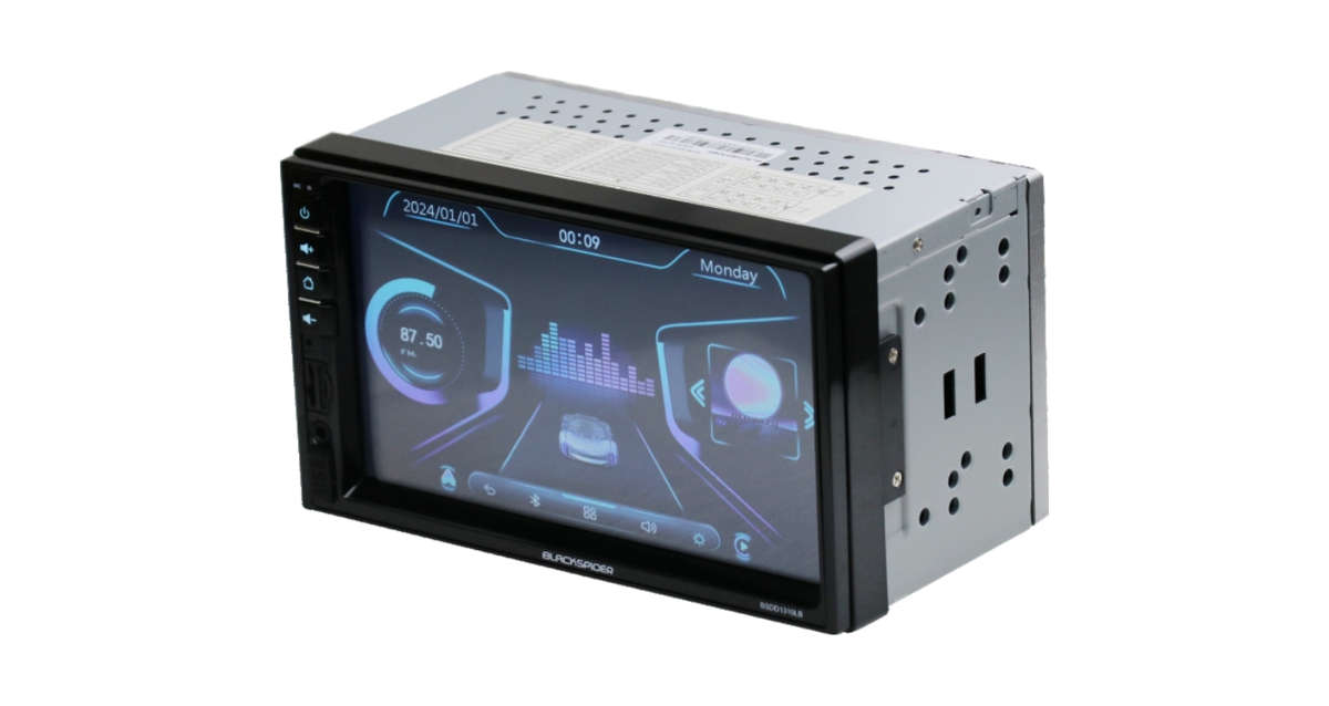 Blackspider Bsdd1310lb 2Din Bluetooth Wired Apple Carplay Android Auto Radio