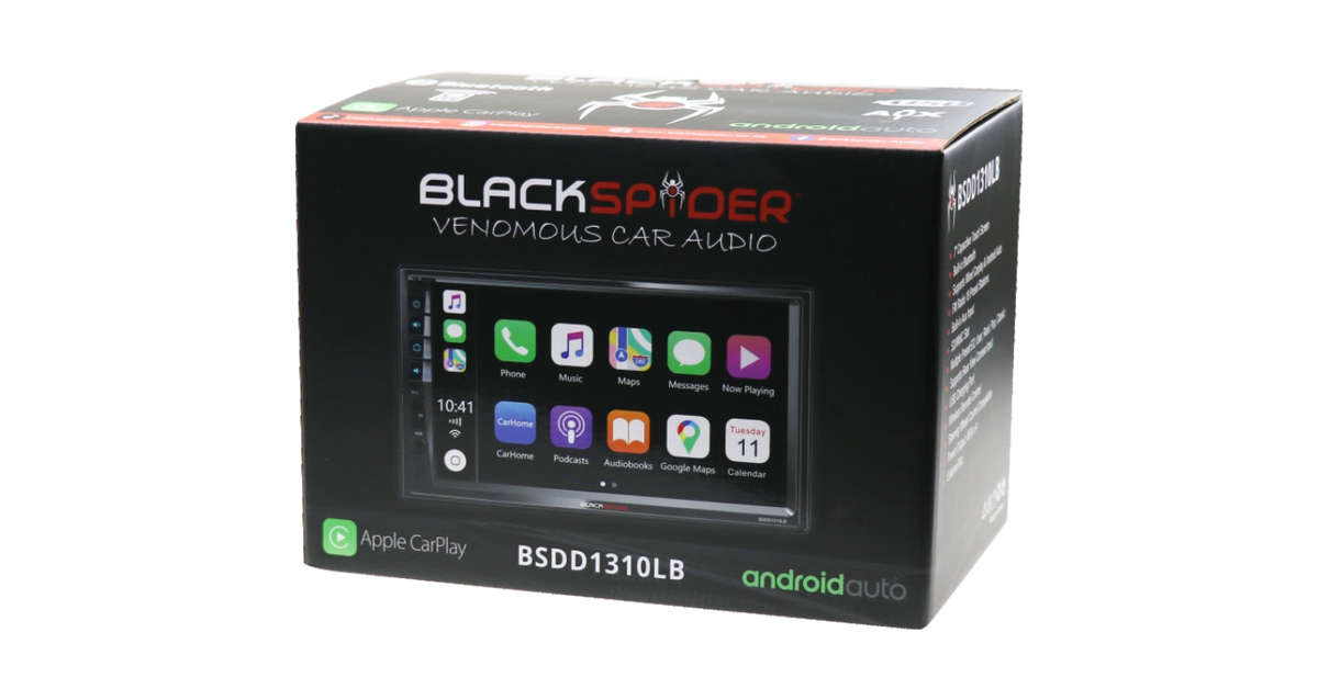 Blackspider Bsdd1310lb 2Din Bluetooth Wired Apple Carplay Android Auto Radio