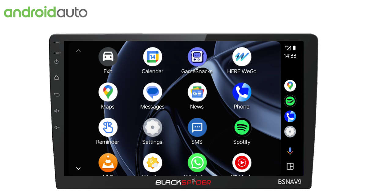 BlackSpider BSNAV9 Apple Carplay Android Auto Radio