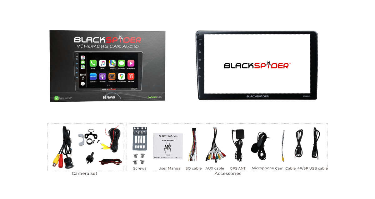 BlackSpider BSNAV9 Apple Carplay Android Auto Radio