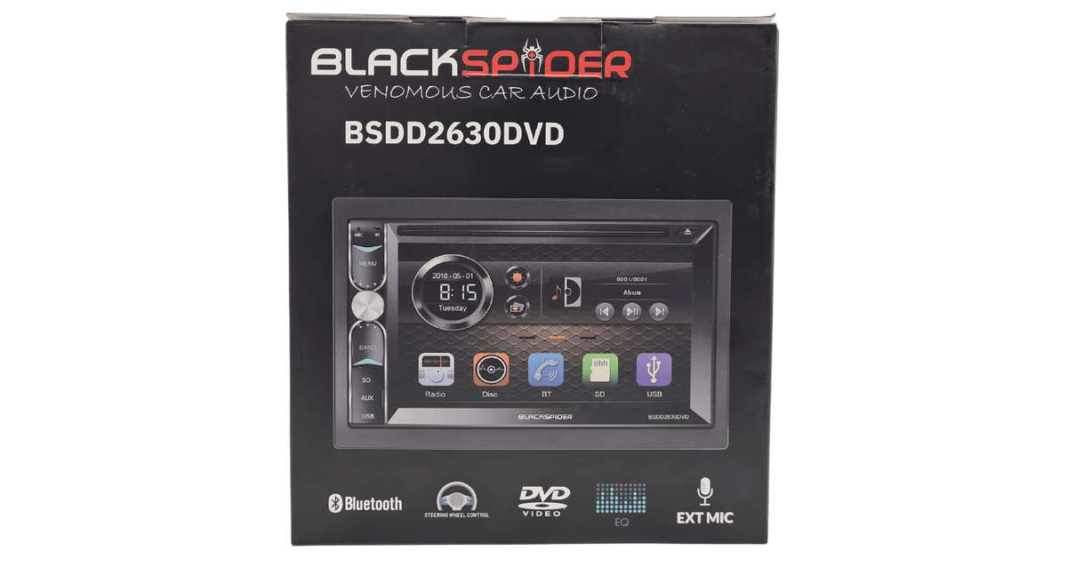 Blackspider BSDD2630DVD 2Din CD DVD BT AUX Radio