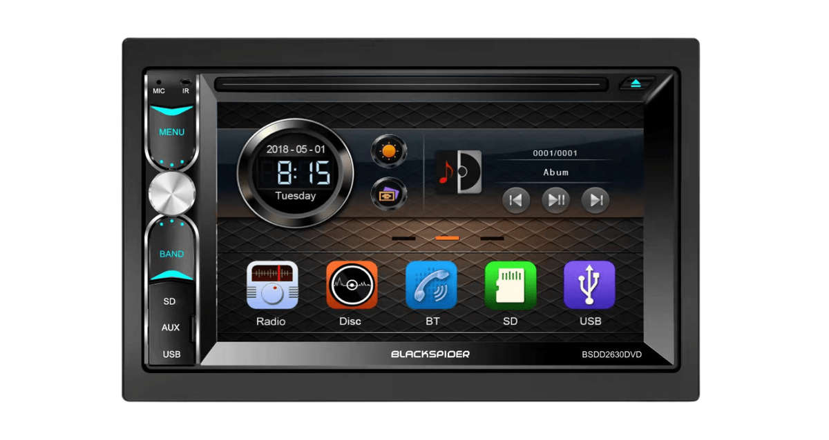 Blackspider BSDD2630DVD 2Din CD DVD BT AUX Radio