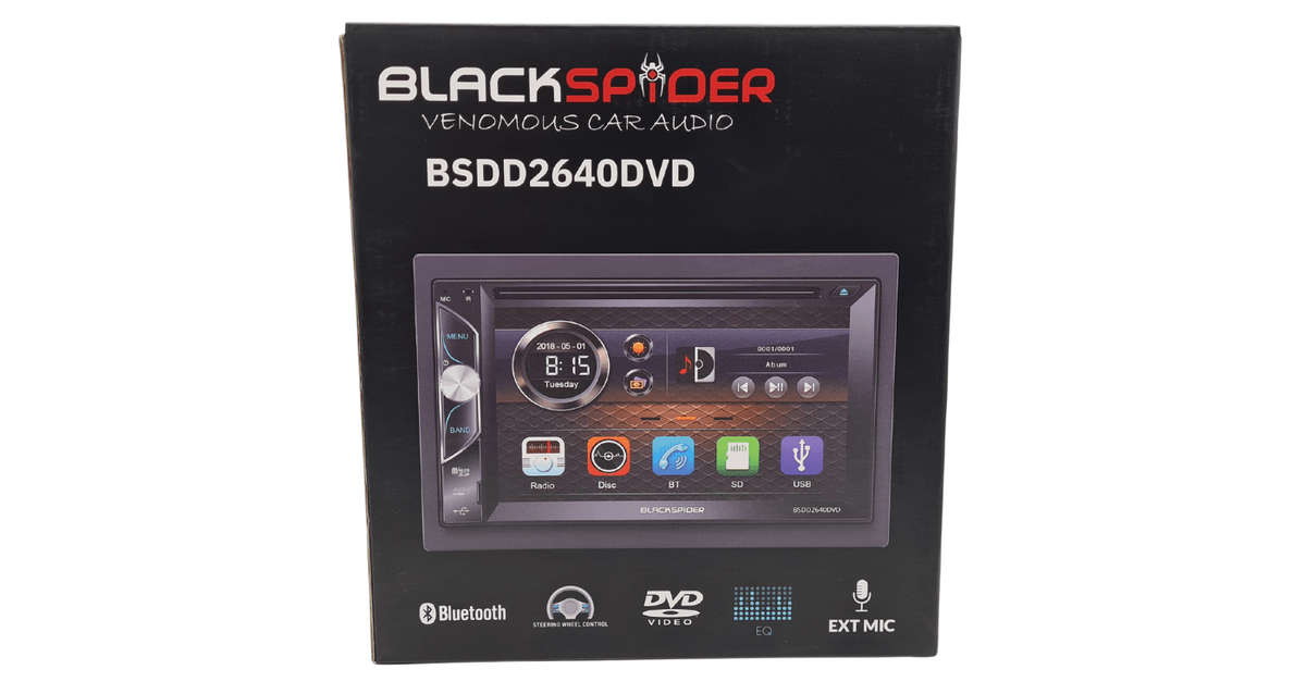 Blackspider BSDD2640DVD 2Din CD DVD BT AUX USB Radio