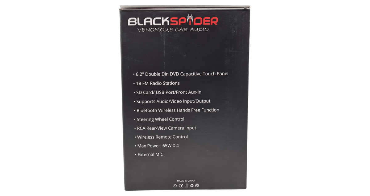 Blackspider BSDD2640DVD 2Din CD DVD BT AUX USB Radio