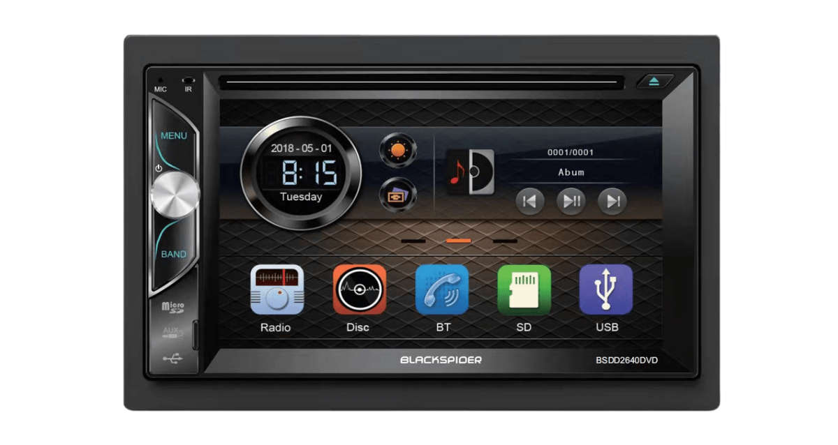 Blackspider BSDD2640DVD 2Din CD DVD BT AUX USB Radio
